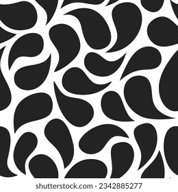 geometric pattern, abstract texture in modern style, repeating black brush strokes on a white background