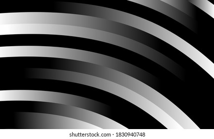 Geometric pattern of Abstract wavy black white background. distortion effect. Optical illusion. Curved lines.