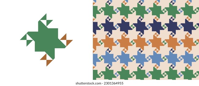 The geometric pattern of the Alhambra