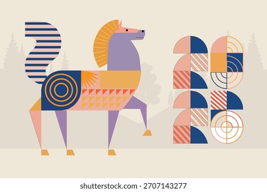 A Geometric Pattern Animal Design
