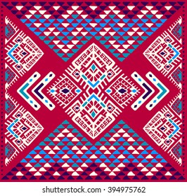 Geometric pattern in aztec style. Tribal ethnic vector texture. Figure tribal embroidery. Indian, Mexican, folk pattern.
