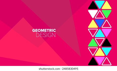 geometric pattern background. abstract geometrical shapes. vector illustration. banner, poster, hd layout, cover, greeting card template design