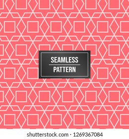 Geometric pattern background. Abstract pattern pink background