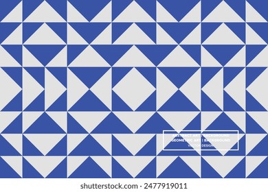 Patrón geométrico | Fondo geométrico | Fondo Abstractas | Triángulos - Azul - Uso en el diseño de Sitio web, embalaje, arte de la pared, Fondo de pantalla, cartel, Anuncio, Perfil, folleto, ropa, textiles 