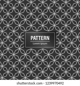 Geometric pattern background. Black background