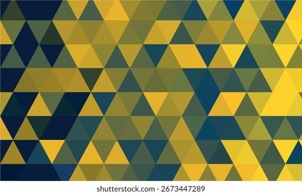 Geometric Pattern Background Design Featuring Yellow and Blue Triangles Abstract Art