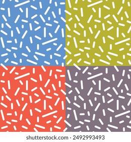 Geometric Pattern Background featuring playful 90s graphic elements and vibrant retro design, Vector, Illustration