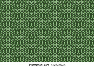 Geometric Pattern Background. Green Background