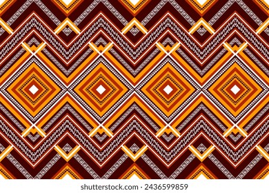 Geometric pattern background including repeated elements, traditional, embroidery, ethnic design, for home decor, curtain, fabric, clothing, illustration.