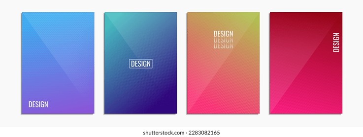 Geometric pattern background with line texture. Gradient vectors background for business brochure cover design, banner poster. Gradient blue, red, yellow, orange, green, purple.