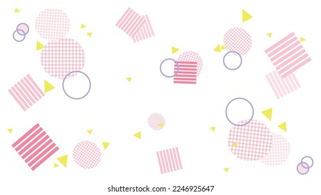 geometric pattern background material(colorful pop)