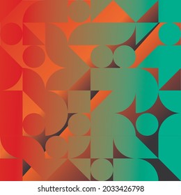 Geometric Pattern Background Orange Peal Color Unique Simple