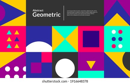 Geometric pattern background with Scandinavian abstract colors. It is suitable for posters, banners, flyers, book covers, advertising, etc. Vector illustration