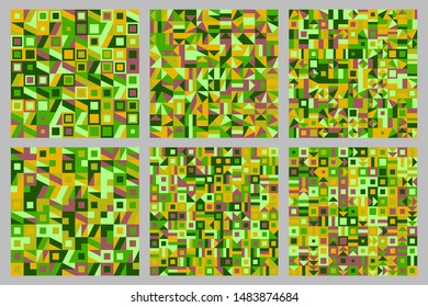 Geometric pattern background set - abstract vector graphic design