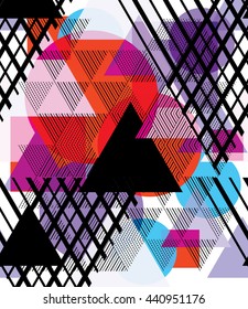 Geometric pattern, background vector.  Background vector can be used for wallpaper, cover fills, web page background, surface textures. Vector linen texture.
