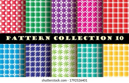 Geometric pattern background. Vector illustration for elegant design. Abstract geometric stylish decorative bright pattern set.