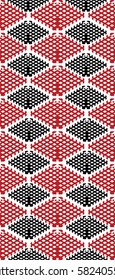 Geometric pattern, background vector pattern with rhombus, squares shape can be used for wallpaper, cover fills, web page background, surface textures. Vector linen texture.