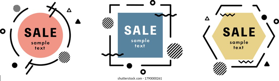 Geometric pattern banner background, decoration