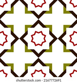 Geometric pattern based on the famous eight pointed star Islamic decorative motif of "Najmat-al-Quds" (translated: "The Star of Jerusalem")