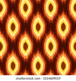 geometric pattern, based on ikat fabric style. Vector illustration