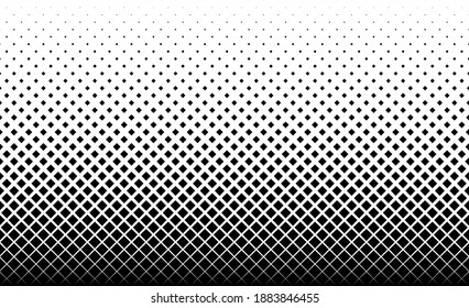 Geometric pattern based on squares on a white background.Seamless in one direction.Short fade out. 40 figures in height. The radial transformation method.