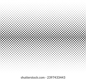 Geometric pattern based on squares  on a white background.Seamless in one direction.Average fade out. The radial transformation method.
