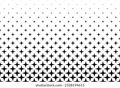 Geometric pattern based on stars on a white background.Seamless in one direction.Average fade out. 