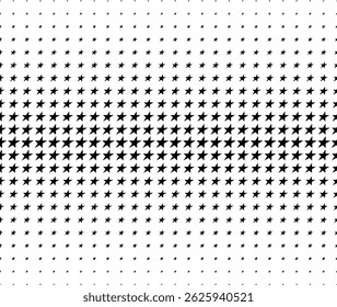Geometrisch patroon gebaseerd op sterren op een witte achtergrond.Naadloos in één richting. Gemiddelde uitval. 