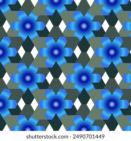 Patrón geométrico con hermoso fondo floral