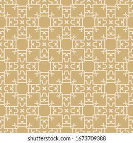 Geometric Pattern | Beige Background | Seamless Wallpaper For Interior Design | Vector Illustration