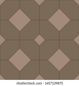 Geometric pattern of beige rhombuses on a brown background