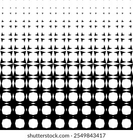 Geometric pattern of black arrows on a white background.Seamless in one direction.Option with a short fade out.The scale transformation method.