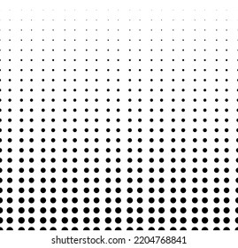 Geometric pattern of black circles on a white background.Seamless in one direction.24 figures in height .Option with a AVERAGE fade out. RAY method.