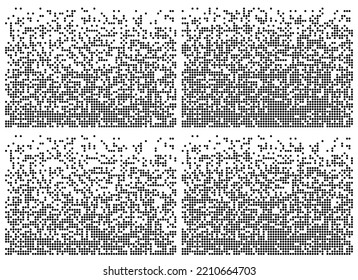 Geometric pattern of black circles on a white background.Option with an Average fade out.