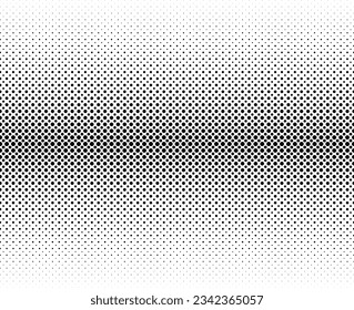 Geometric pattern of black circles
 on a white background.Seamless in one direction.Option with an average fade out.