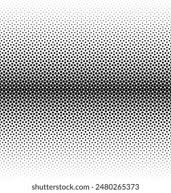 Geometric pattern of black circles on a white background.Seamless in one direction.Option with long fade out.The scale transformation method.
