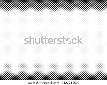 Geometric pattern of black CRESTS on a white background. Seamless in one direction. 