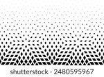 Geometric pattern of black diamonds on a white background.Seamless in one direction. Option with a Short fade out.The Scale transformation method.