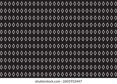 Geometric pattern of black diamonds on a white background. Seamless in one direction. Option with an Average fade out. The Scale transformation method.