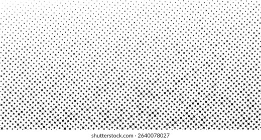Geometric pattern of black diamonds on a white background. Seamless in one direction. Option with a short fade out.The radial transformation method. vector illustration