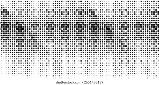 Padrão geométrico de diamantes pretos em um fundo branco. Sem emenda em uma direção. Opção com um fade out curto.O método de transformação Escala.