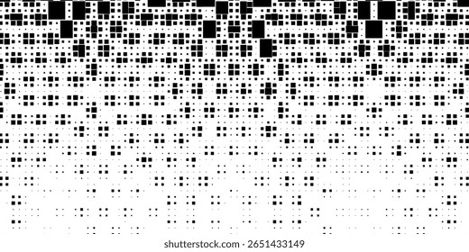 Padrão geométrico de diamantes pretos em um fundo branco. Sem emenda em uma direção. Opção com um fade out curto.O método de transformação Escala.
