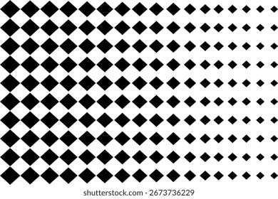 Patrón geométrico de diamantes negros sobre un fondo blanco. Patrón de arlequín sin fisuras-blanco y negro. eps 10