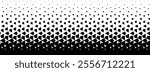 Geometric pattern of black figures on a white background.Seamless in one direction.Option with a short fade out.The scale transformation method.