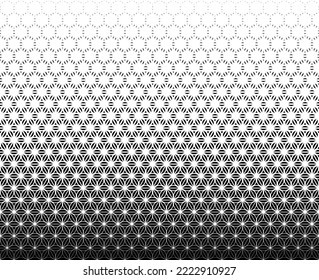 Geometric pattern of black figures on a white background.Arabic ornament.Option with a LONG fade out.SCALE method.