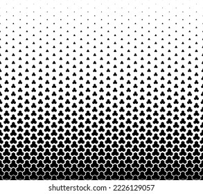 Geometric pattern of black figures on a white background.Option with an AVERAGE fade out.SCALE method