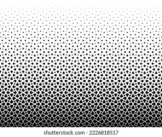Geometric pattern of black figures on a white background.Option with a LONG fade out.SCALE method.89 figurs in height
