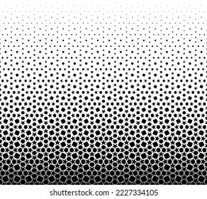 Geometric pattern of black figures on a white background.Option with a LONG fade out.SCALE method
