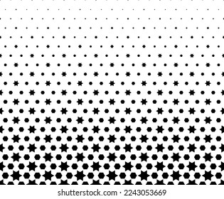 Geometrisches Muster von schwarzen Zahlen auf weißem Hintergrund.Arabische Ornament.Option mit einem DURCHSCHNITTLICHEN Fade-out.SCALE-Methode