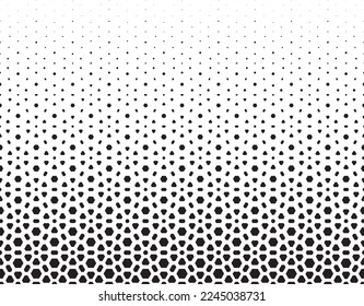 Geometric pattern of black figures on a white background.Option with an AVERAGE fade out.SCALE method